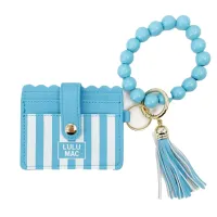 Lulu Mac Beaded Wristlet Wallet – Baby Blue