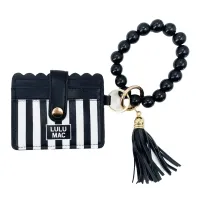 Lulu Mac Beaded Wristlet Wallet – Black