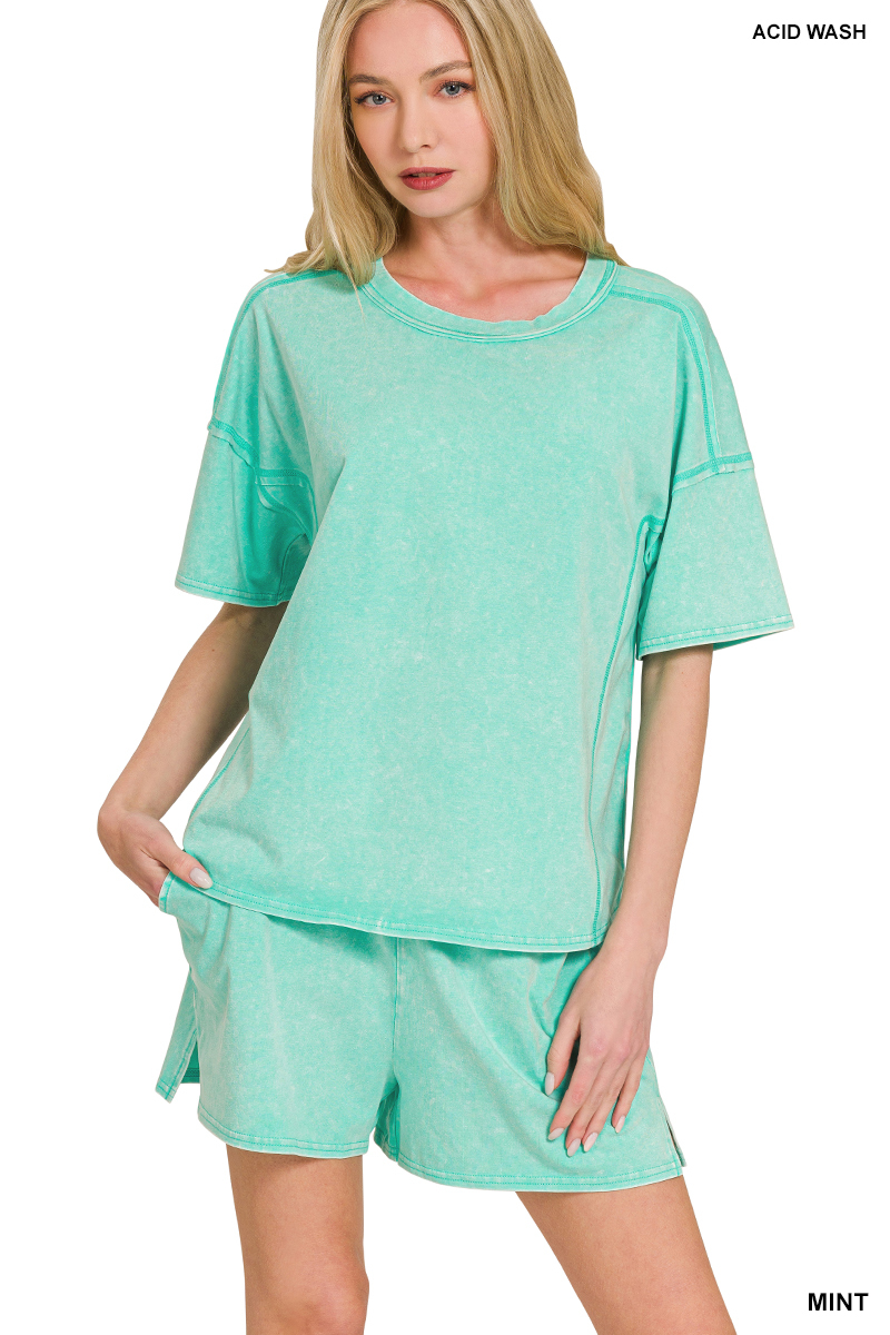 Zenana acid wash Set - Mint – Image 1