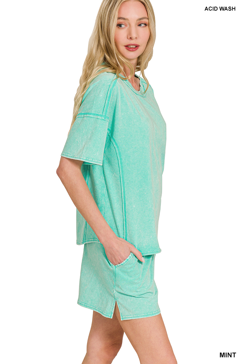 Zenana acid wash Set - Mint – Image 3