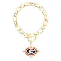 Georgia Bulldogs Logo Intaglio Bracelet – Image 1