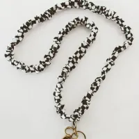 ANDI LANYARDS – Black Checkerboard Lanyard