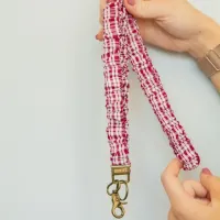 ANDI LANYARDS – Maroon Checked Lanyard