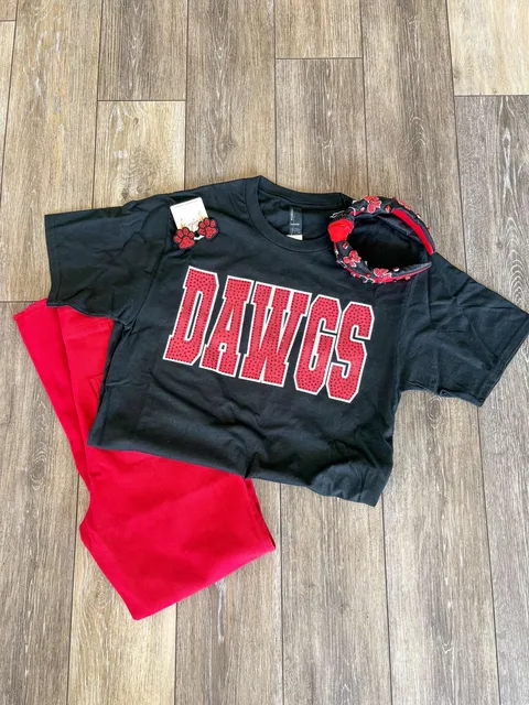 Dawgs Spangled Comfort Color T-shirt – 2X, Black