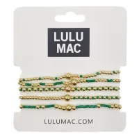 Lulu Mac Stack of Bracelets – Green