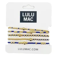 Lulu Mac Stack of Bracelets – Navy