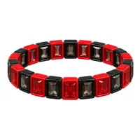 Lulu Mac Rhinestone Bracelet – Red & Black