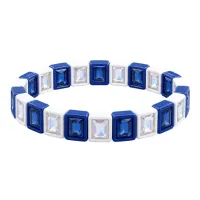 Lulu Mac Rhinestone Bracelet – Royal Blue & White