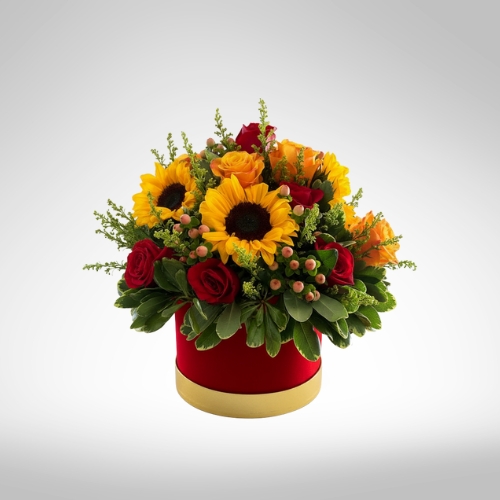 Elegantes Rosas y Girasoles – Image 1