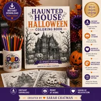 Haunted House Halloween Coloring Book – Image 1