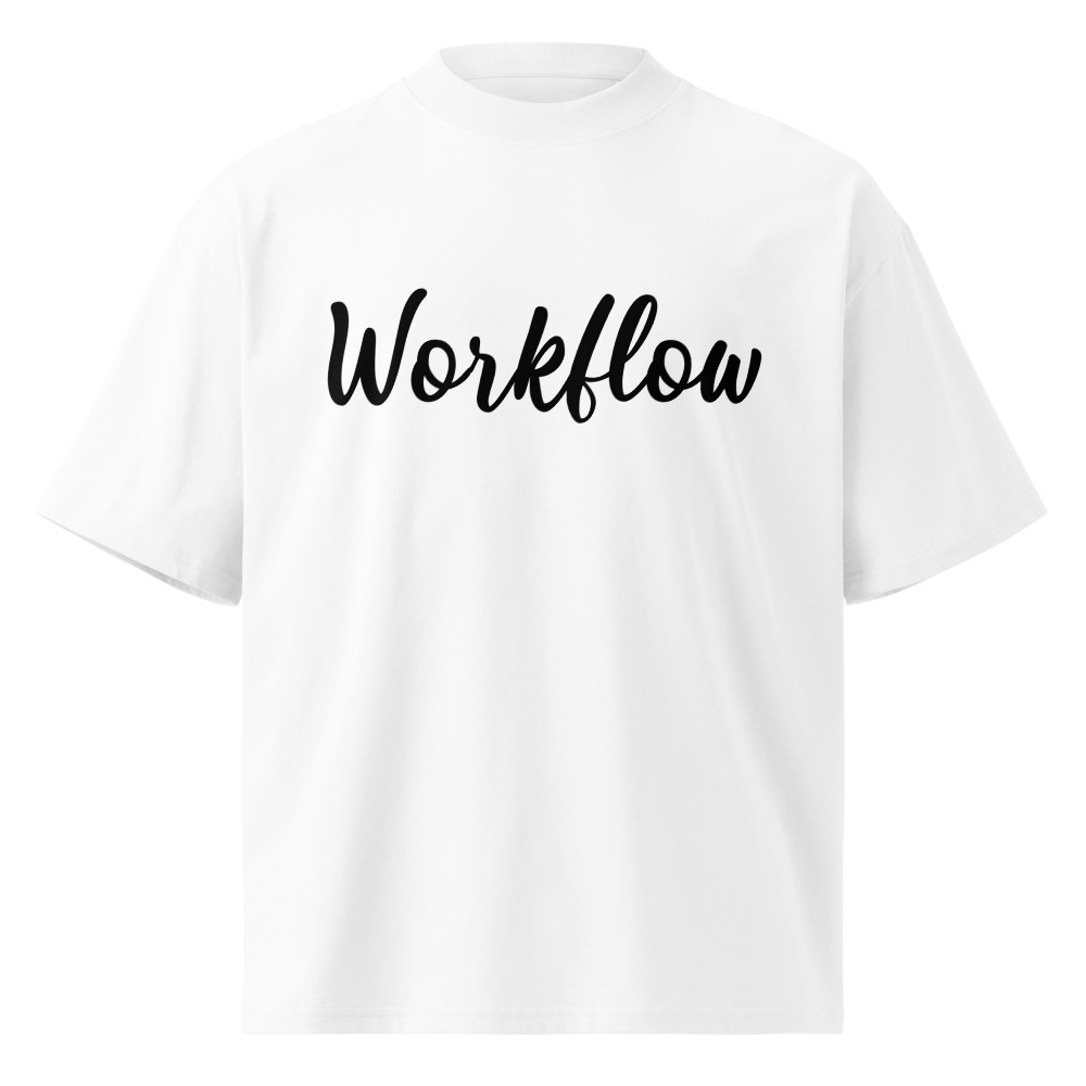 Workflow Unisex oversized t-shirt – XL, White