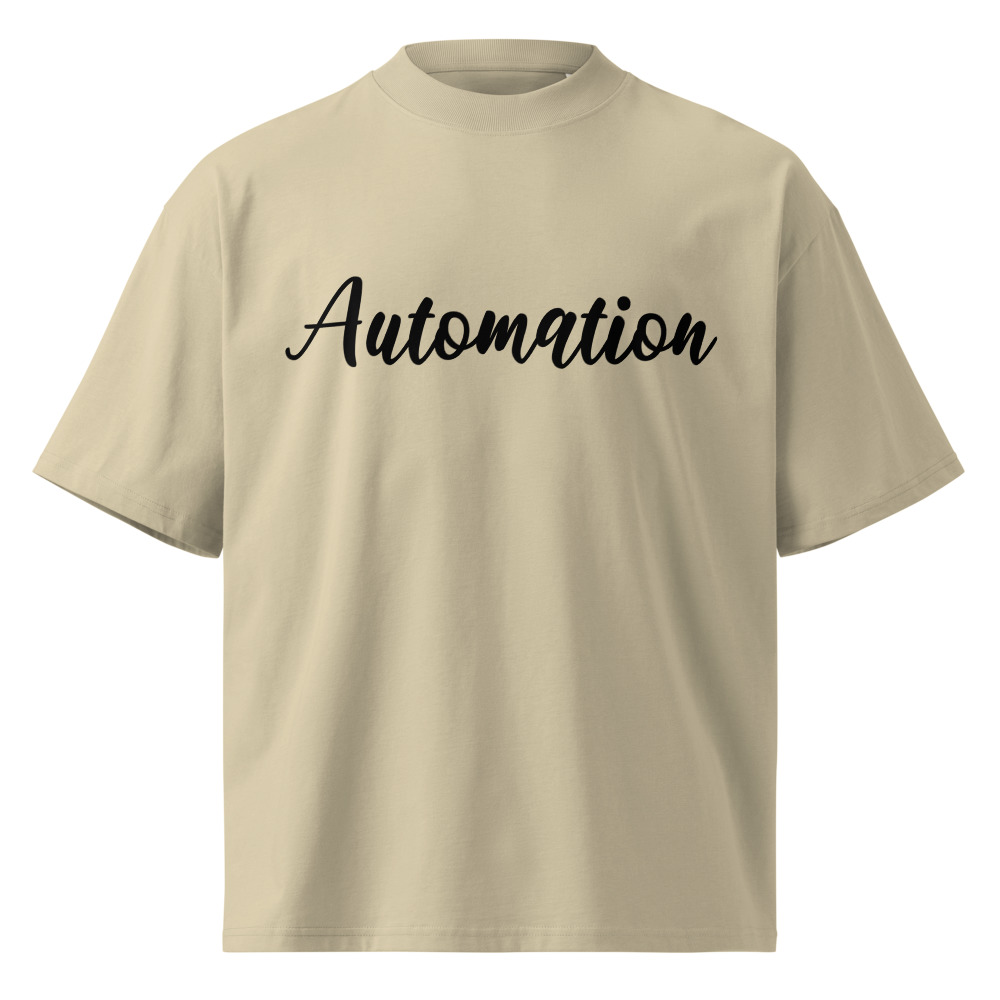 Automation Unisex oversized t-shirt – XL, Stone