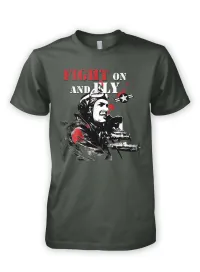 Fight On and Fly – Retro Pilot T-Shirt for Men & Women – Image 1