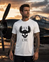 Fly or Die – Bold Aviation T-Shirt for Men & Women – Image 2