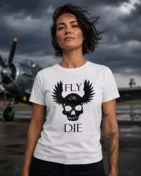 Fly or Die – Bold Aviation T-Shirt for Men & Women – Image 3