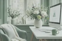 Stock Photo Set - Sage Green Office – Image 4