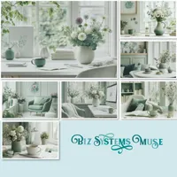 Stock Photo Set - Sage Green Office – Image 1
