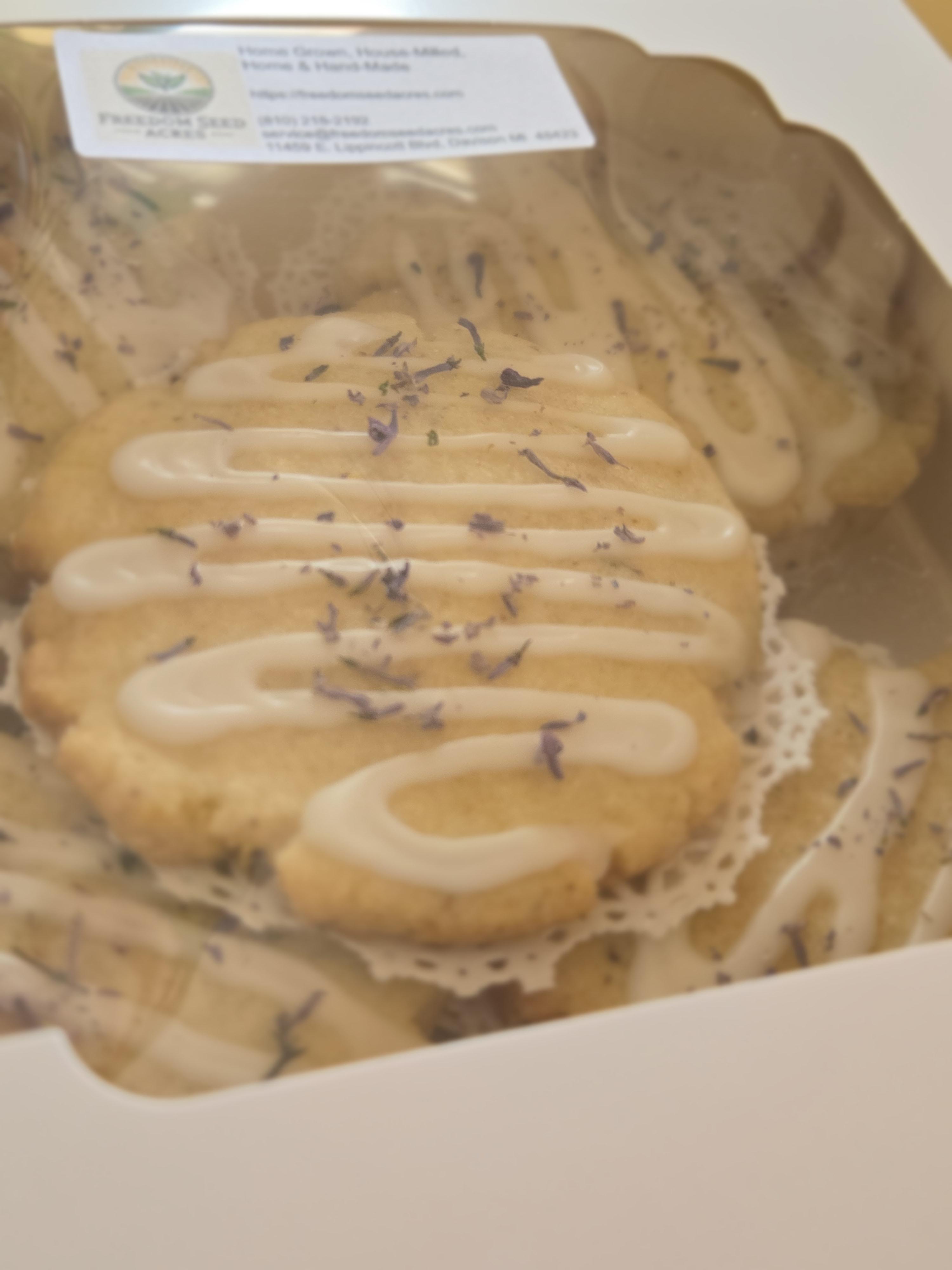 Lemon Glazed Lilac Cookies (Dozen) – Image 2