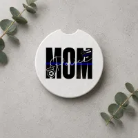 Mom & Thin Blue Line - Car Coaster Set – Image 3
