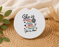 She Is Strong Mama - Car Coaster Set – Image 3