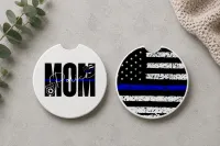Mom & Thin Blue Line - Car Coaster Set – Image 2