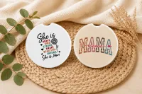 She Is Strong Mama - Car Coaster Set – Image 2