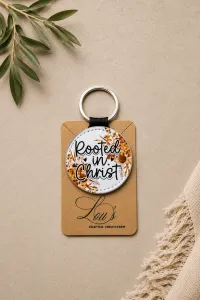 Rooted In Christ - Sublimation Keychain – Image 1