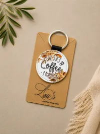Jesus, Coffee, Prayer - Sublimation Keychain – Image 1