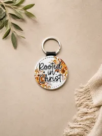 Rooted In Christ - Sublimation Keychain – Image 2