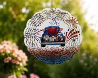 Patriotic Gnome Wind Spinner – Image 1