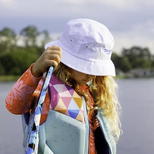 Drive Dry Bucket Hat (White/Blue) – Image 2