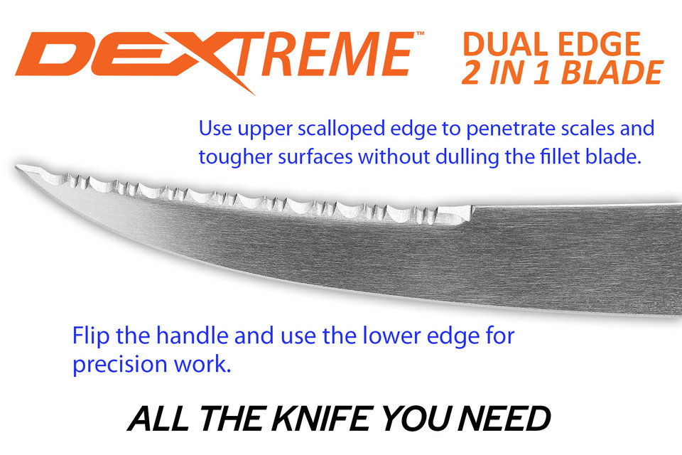 Dexter Russell DEXTREME®  Dual Edge 8" stiff fillet knife with sheath 24913 DX8S – Image 2