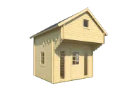 Casă de grădină Bunkie Alberta 40 mm cu loft - STANDARD – Image 3
