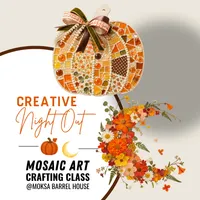Creative Pumpkin Mosaic Craft Workshop | Oct. 29 & Nov. 19 – Image 1