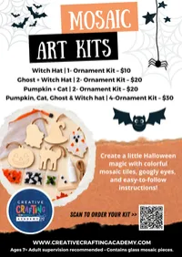 Art Kit - Halloween Mosaic Art Kit for Kids – DIY Ornament Craft – Image 2