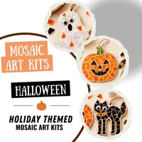 Art Kit - Halloween Mosaic Art Kit for Kids – DIY Ornament Craft – Image 1