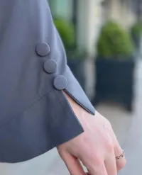 Grey Arabic Abaya With Stoller – Image 3
