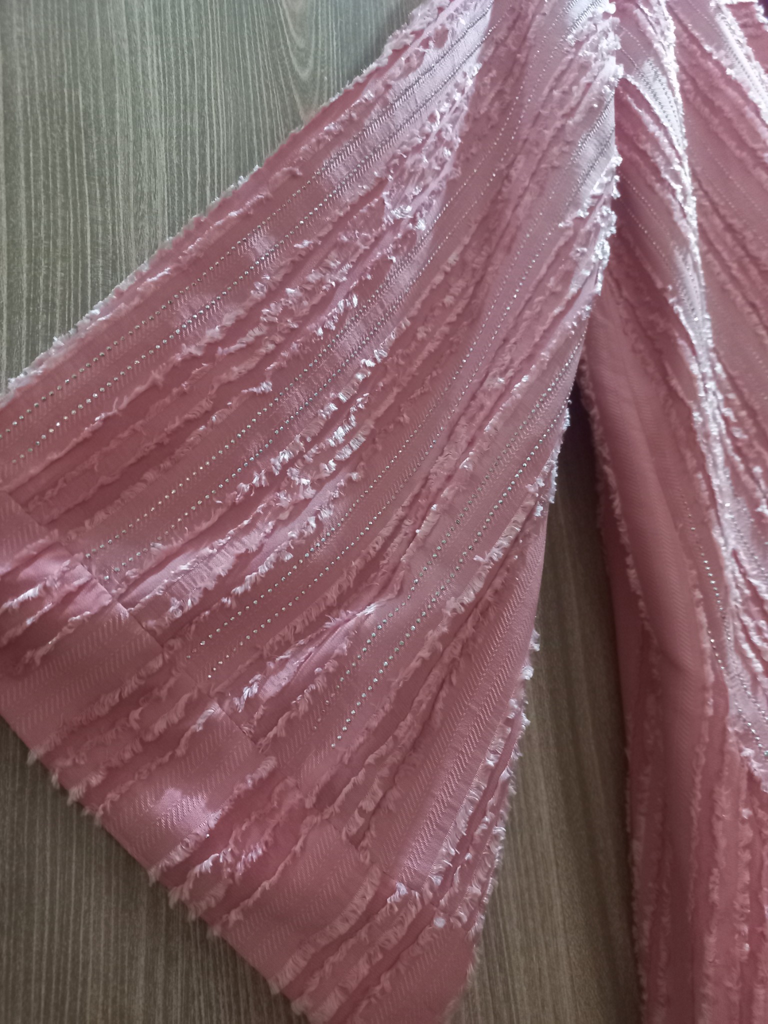 Pink Fancy Abaya with Stollar – Image 2