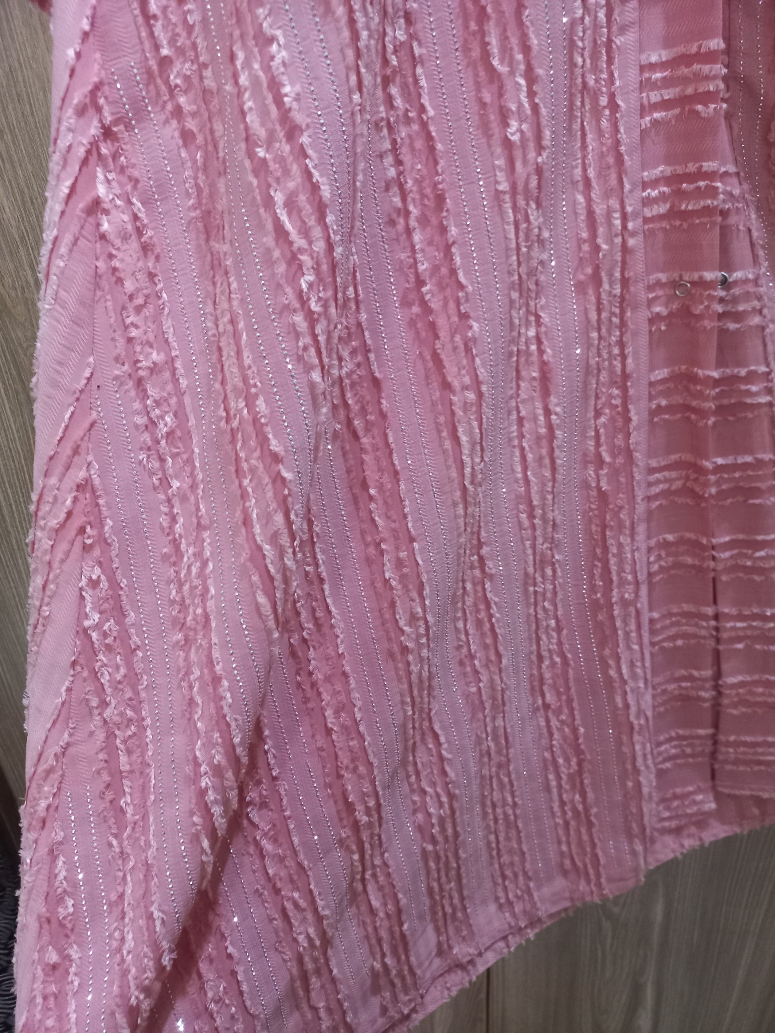 Pink Fancy Abaya with Stollar – Image 3