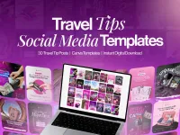 Travel Tips Social Media Templates – Image 1