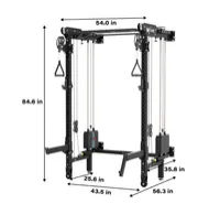 Major Fitness F35 Pro All-In-One Home Gym Wall-Mount Folding Power Rack – Image 4