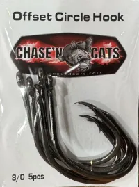 Chase'N Cats Premium Offset Circle Hooks – 8/0