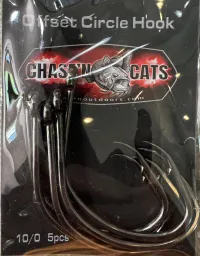 Chase'N Cats Premium Offset Circle Hooks – 10/0