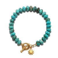 Satya Jewelry Turquoise Howlite Toggle Bracelet – Image 1