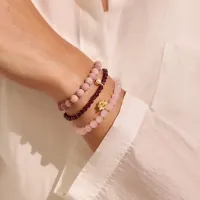 Satya Jewelry Manifest Love Gemstone Bracelet Trio – Image 2