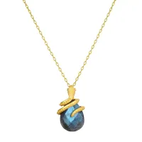 Satya Jewelry Inner Knowing Labradorite Snake Necklace – Image 1