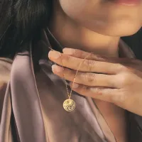Satya Jewelry Celestial Balance Yin Yang White Topaz Necklace – Image 2