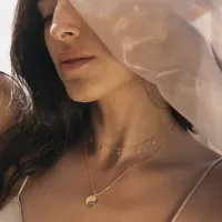 Satya Jewelry Celestial Balance Yin Yang White Topaz Necklace – Image 3