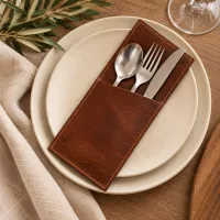 The Leather Cutlery Sleeves – Image 1