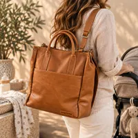 Convertible Leather Diaper Bag – Image 3